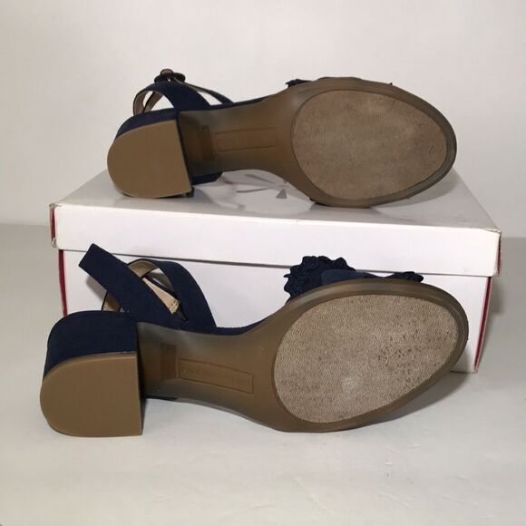 Isaac Mizrahi Live! Suede Block Heel Sandals - Picture 8 of 8